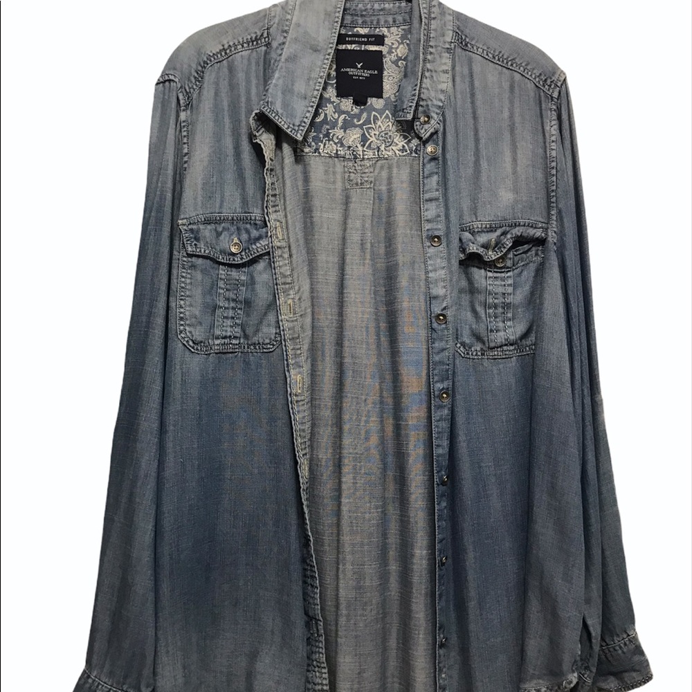 Long sleeve jean shirt